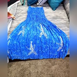 Ladies, lg strapless dress.